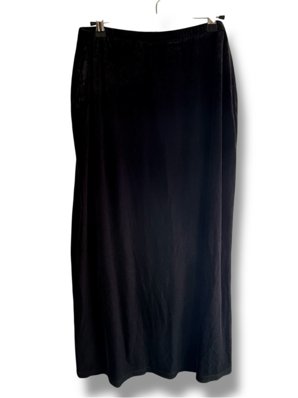 Y2K black velvet witchy whimsigoth Notations Maxi Skirt Sz PL